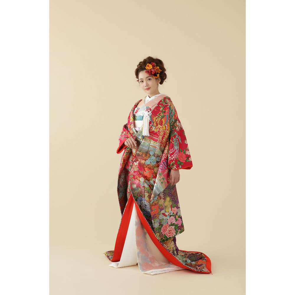 慶蝶艶花 【結婚式 和装 色打掛 レンタル】