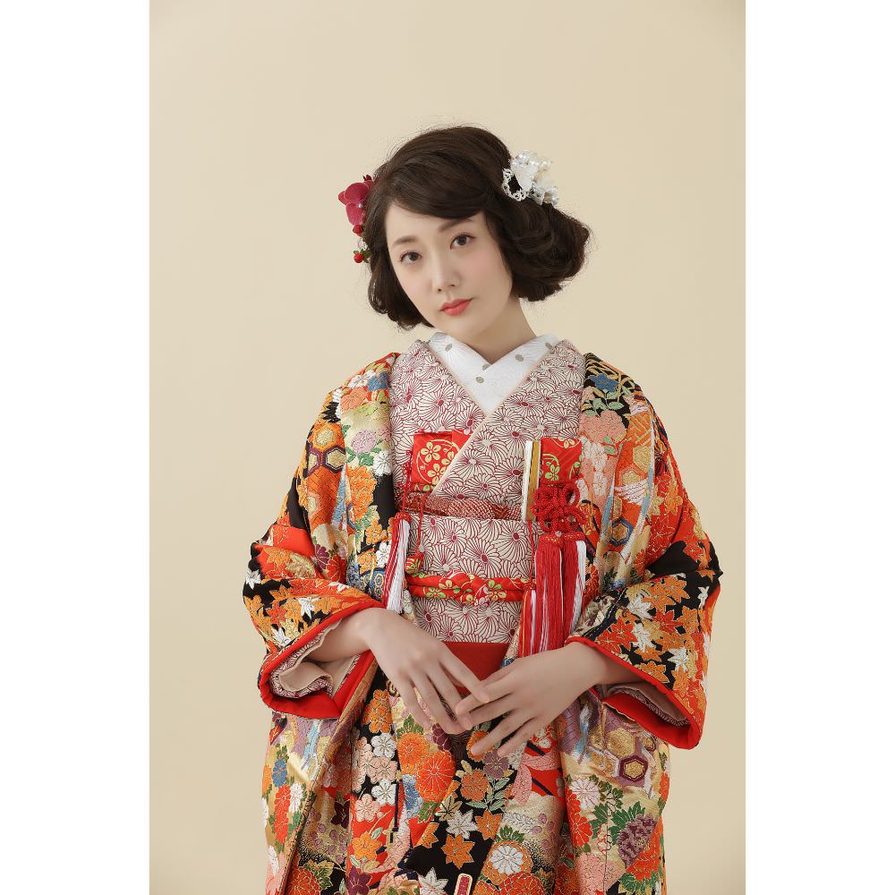 花笑み御所車 【結婚式 和装 色打掛 レンタル】