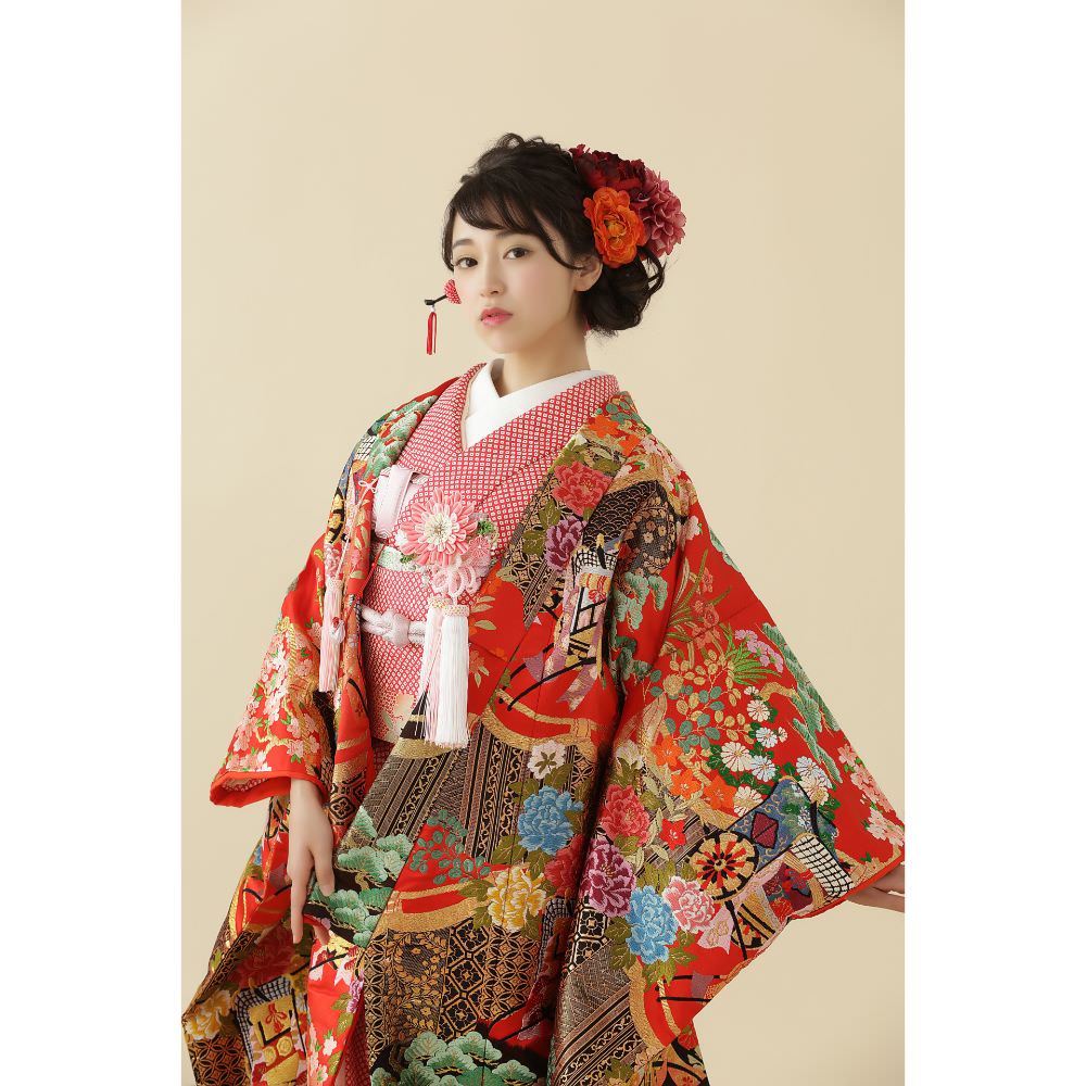 金彩御所解文 【結婚式 和装 色打掛 レンタル】