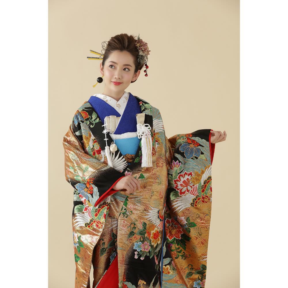 菊花青瑞鳥の舞 【結婚式 和装 色打掛 レンタル】