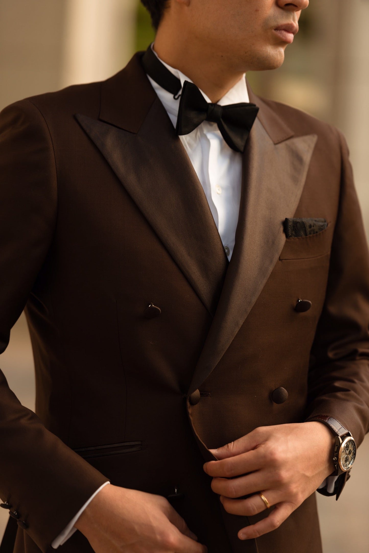 【CORDY特典あり】ベスト付ダブルタキシード/ブラウン【結婚式 タキシード オーダーメイド】