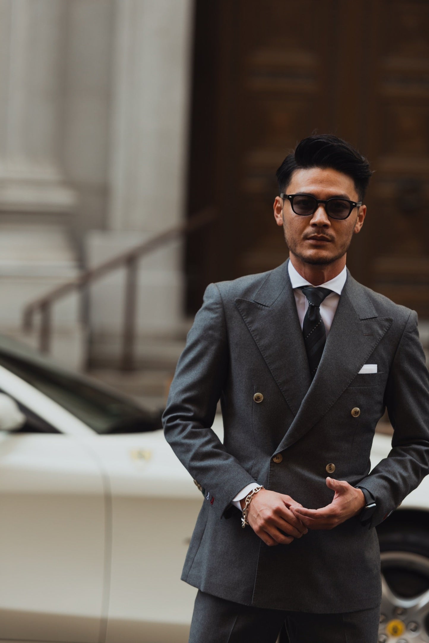 ダブルスーツ/グレー【結婚式 タキシード オーダーメイド】