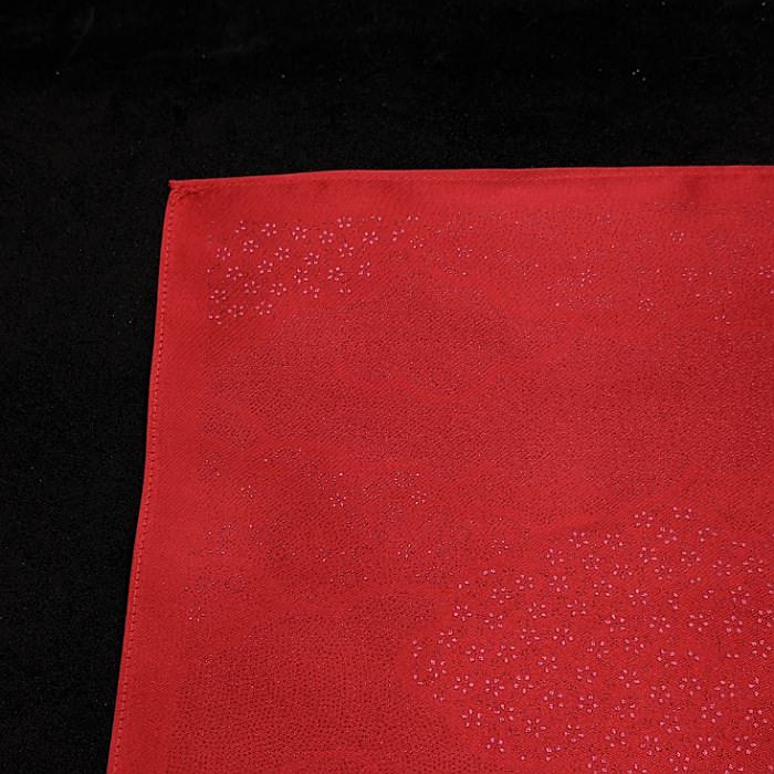 【着物職人手作り 金彩シルクポケットチーフ】レッド Nsplus 19920 【結婚式 ハンカチ チーフ 小物】