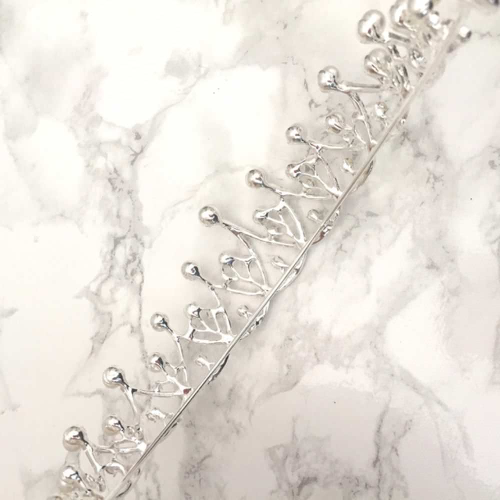 【ヘッドドレス】princess ビジューブライダルティアラ 【結婚式 ヘアアクセサリー】