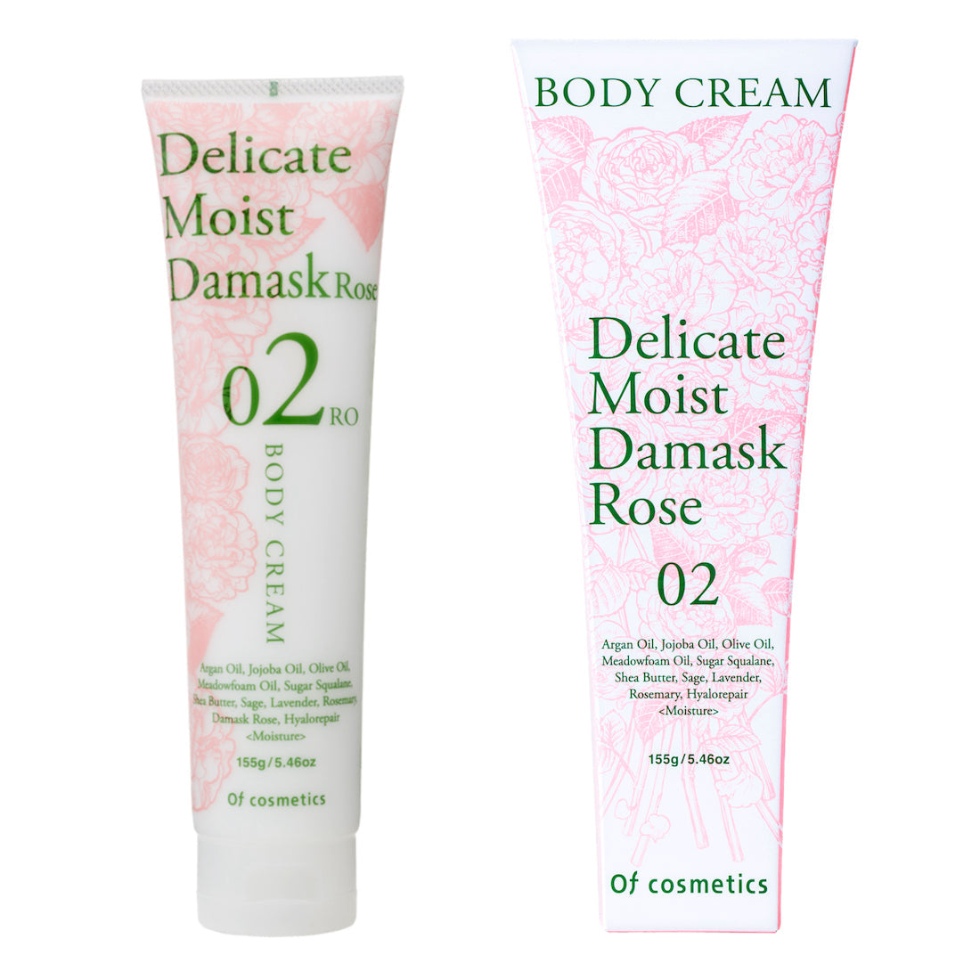 ボディクリーム・02-RO ダマスクローズ の香り 155g 【結婚式 ギフト 美容グッズ】
