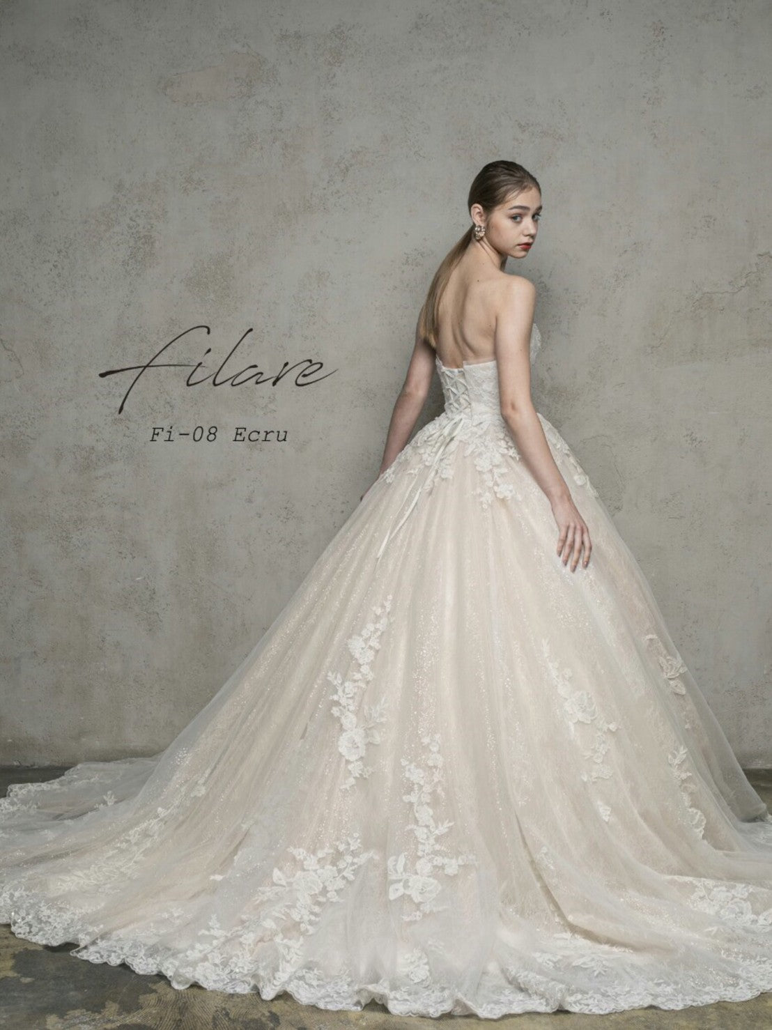 Filare レースビッグボリュームドレス 【ウェディングドレス レンタル】