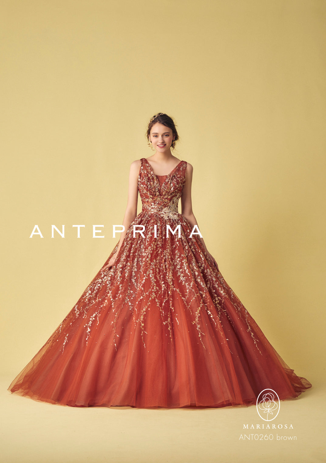 ANT0260 テラコッタ 【結婚式 カラードレス レンタル】