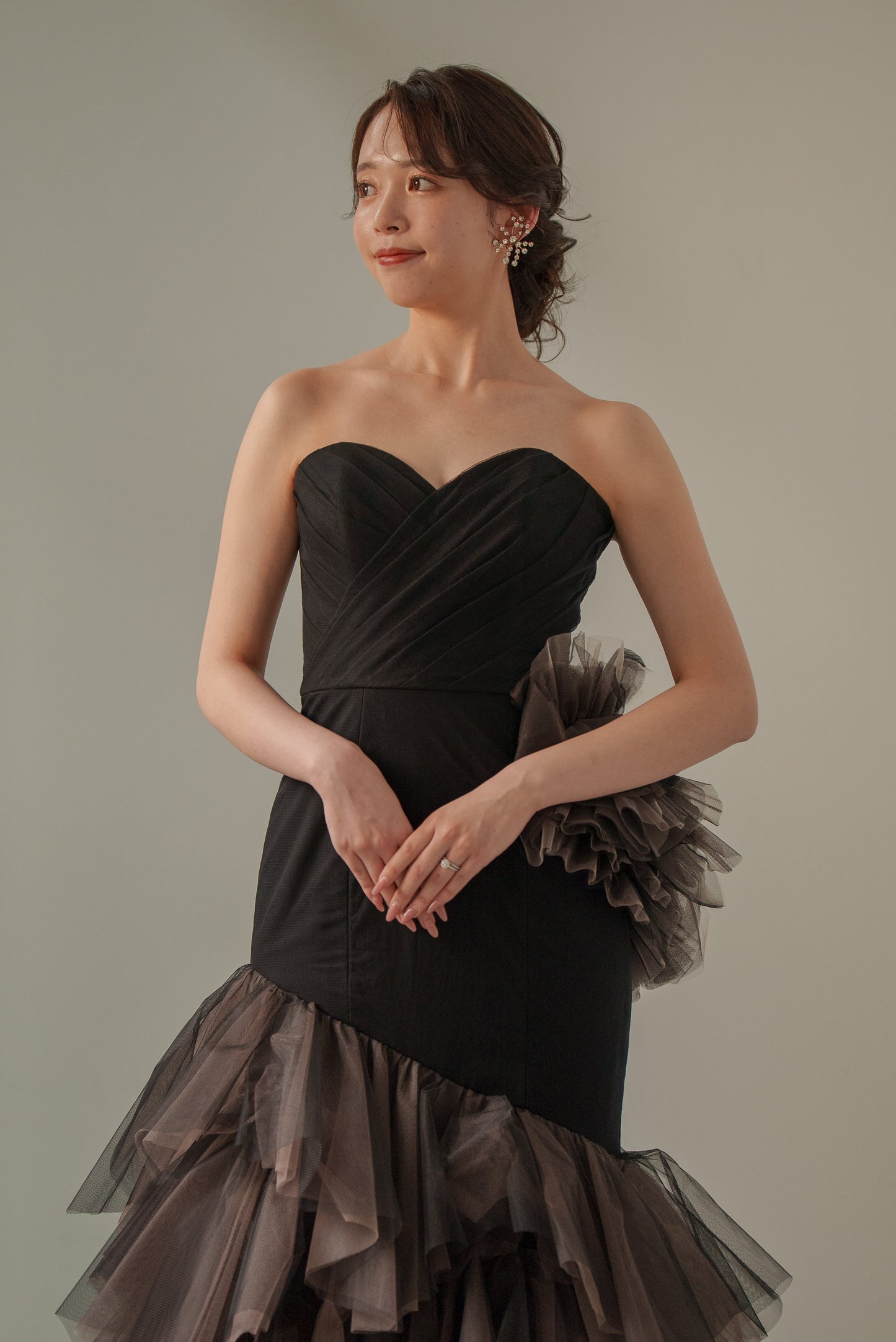 Adele アデル【カラードレス レンタル】ブラック マーメイドライン【結婚式】