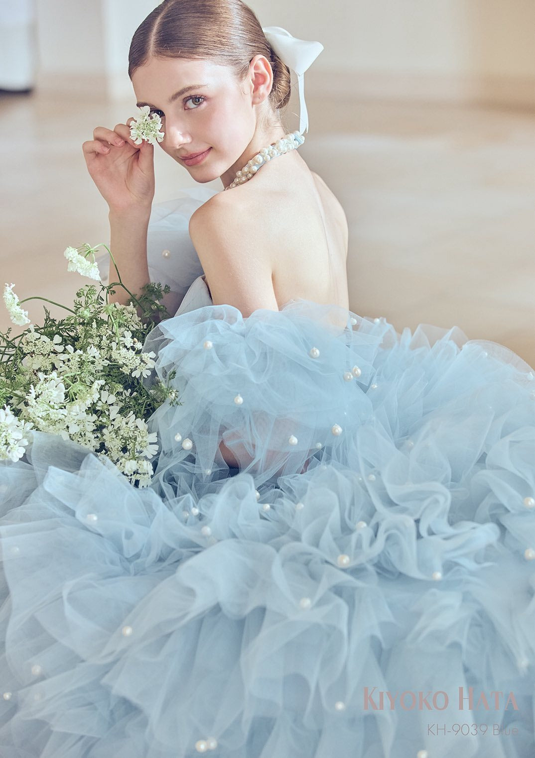 キヨコハタ KH9039Blue【結婚式 カラードレス レンタル】