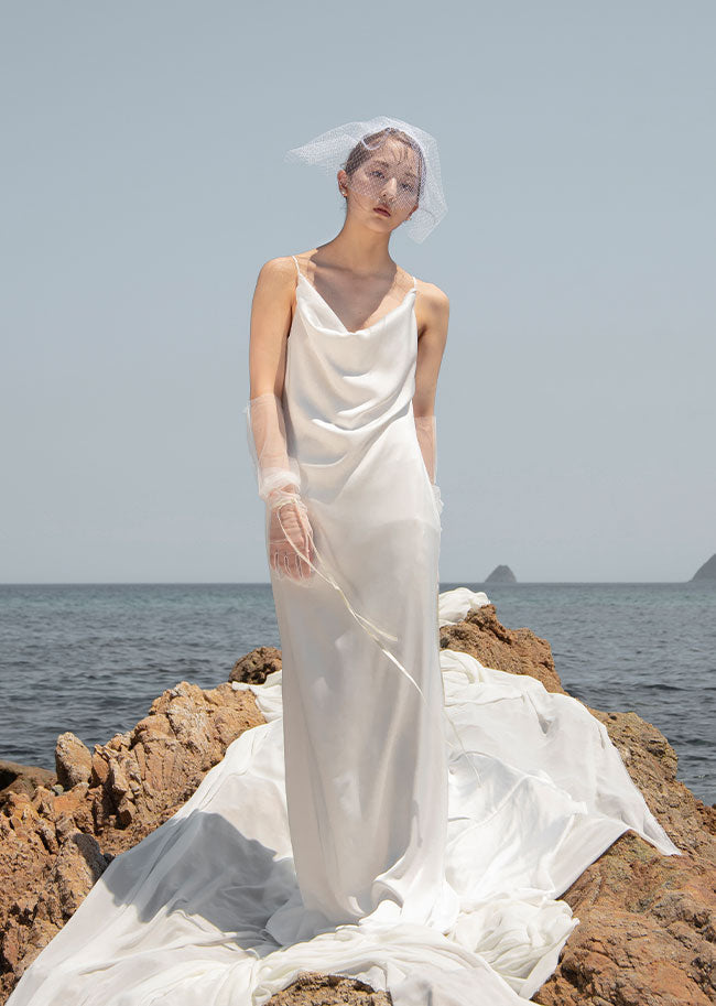 ドレープスリップドレス【ウェディングドレス レンタル】