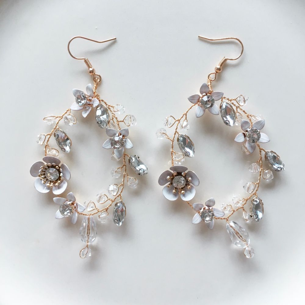 【ピアス】ブライダルピアス 小枝ピアス ビジュー ゴールド g9 【結婚式 ピアス イヤリング】