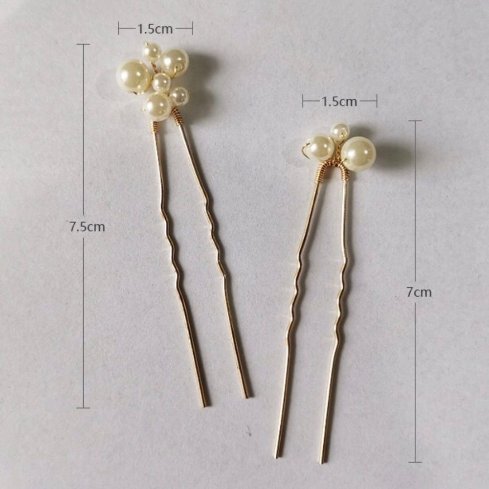 【ヘッドドレス】ブライダルヘッドドレス パール ピン ゴールド m8 【結婚式 ヘアアクセサリー】