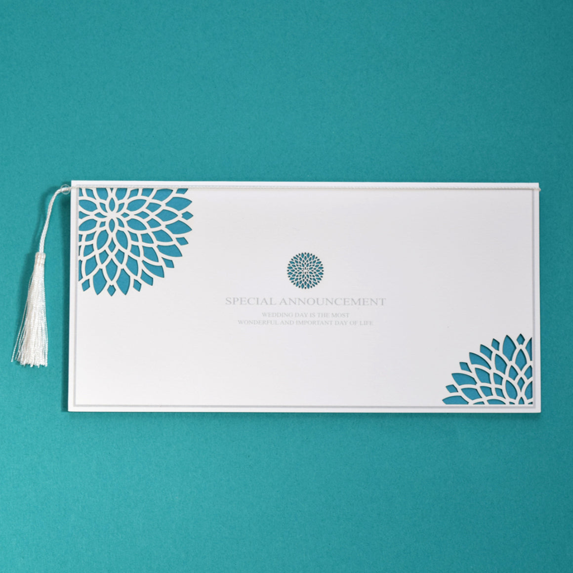 【結婚式 招待状セット】ダリア あさぎ (印刷込み)【結婚式 ペーパー 招待状】