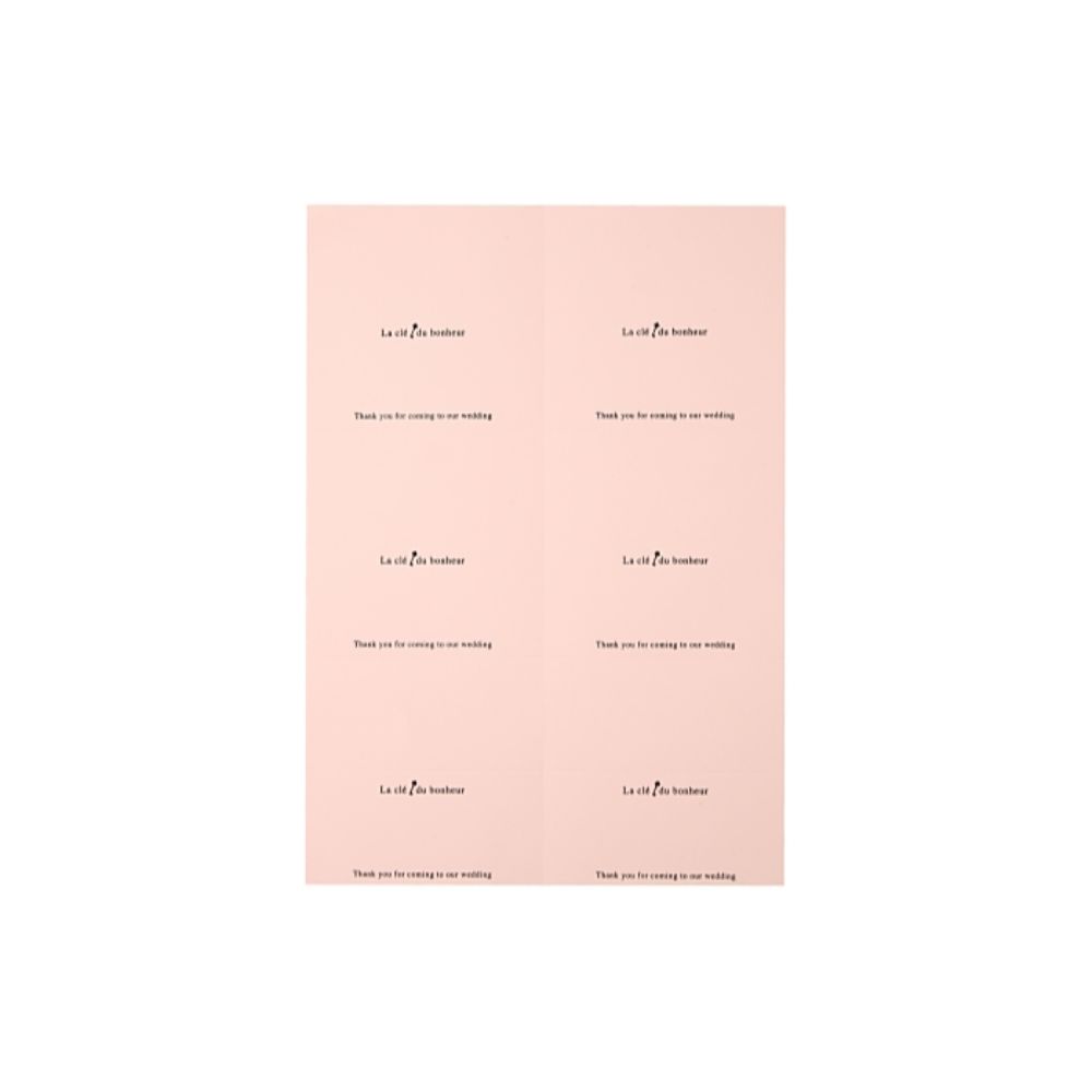 席札 ボヌール 6名様セット【結婚式 ペーパー 席札】