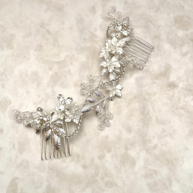 【ヘッドドレス】larme ウェディングヘッドアクセサリー 【結婚式 ヘアアクセサリー】