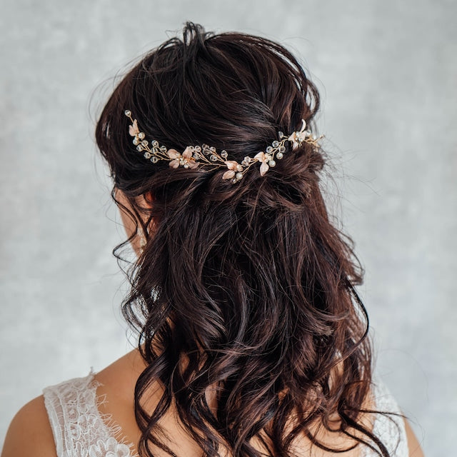 ヘッドドレス】cherie ゴールド小枝ヘッドアクセサリー 【結婚式 ヘア