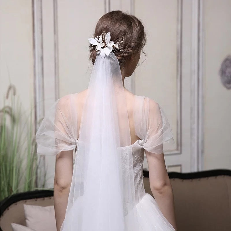 ブライダルヘッドドレス ヘッドコーム フラワー ゴールド p29 【結婚式 ヘアアクセサリー】