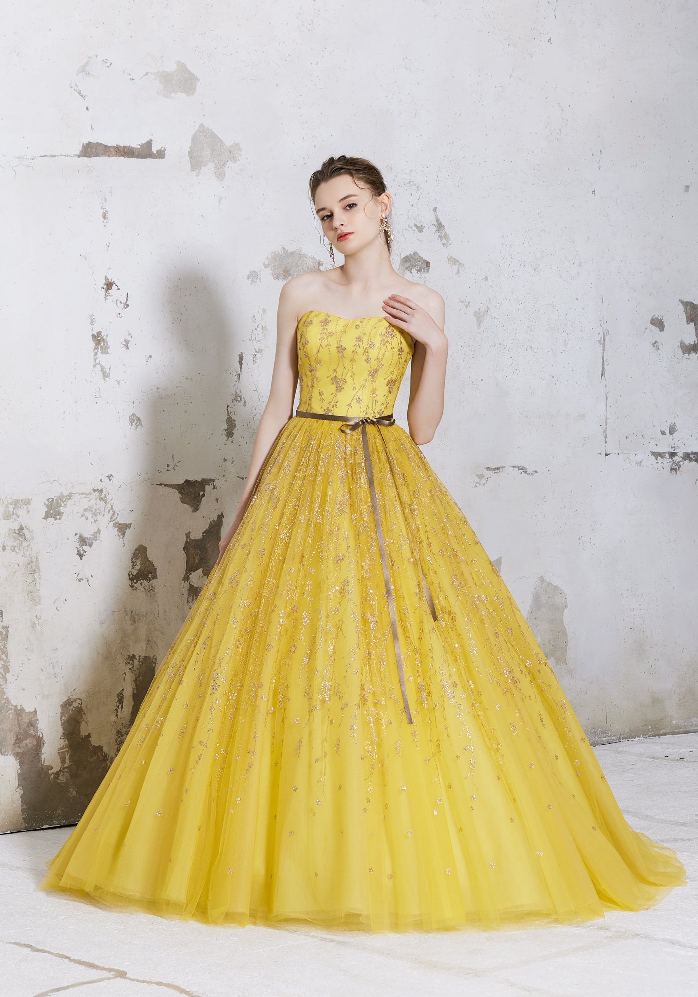 サマンサ Fi-39-Yellow【カラードレス】