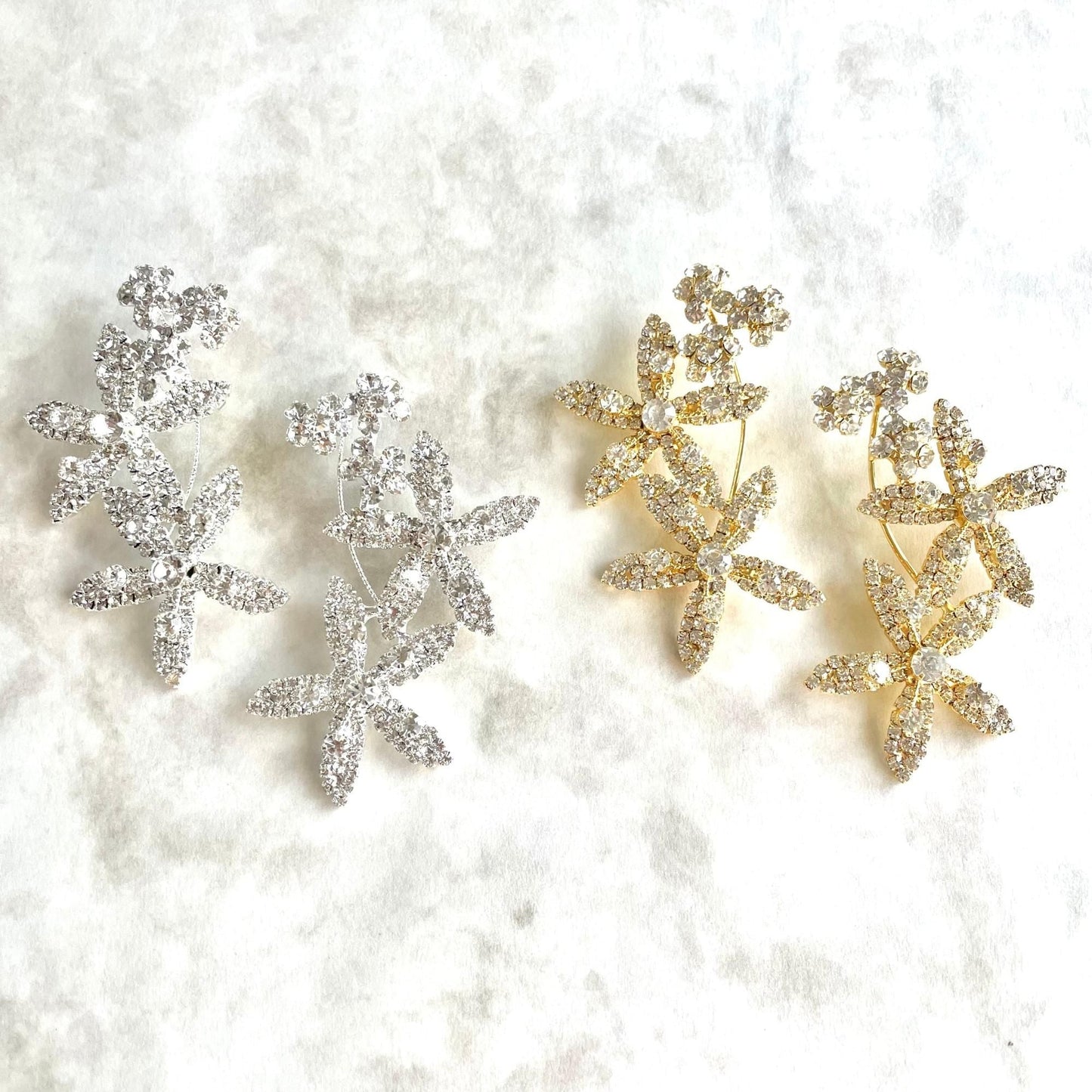 pepe フラワー大ぶりウェディングピアス【結婚式 ピアス イヤリング】