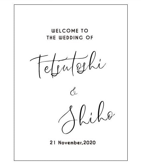 A2 welcomeboard ゴールドミラー 【結婚式 ウェルカムボード オーダーメイド】