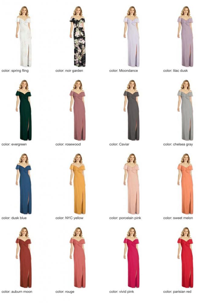 6809 ラグジュアリーシフォン ブライズメイド ロングドレス 70色 【結婚式 ブライズメイド アッシャー オーダーメイド】