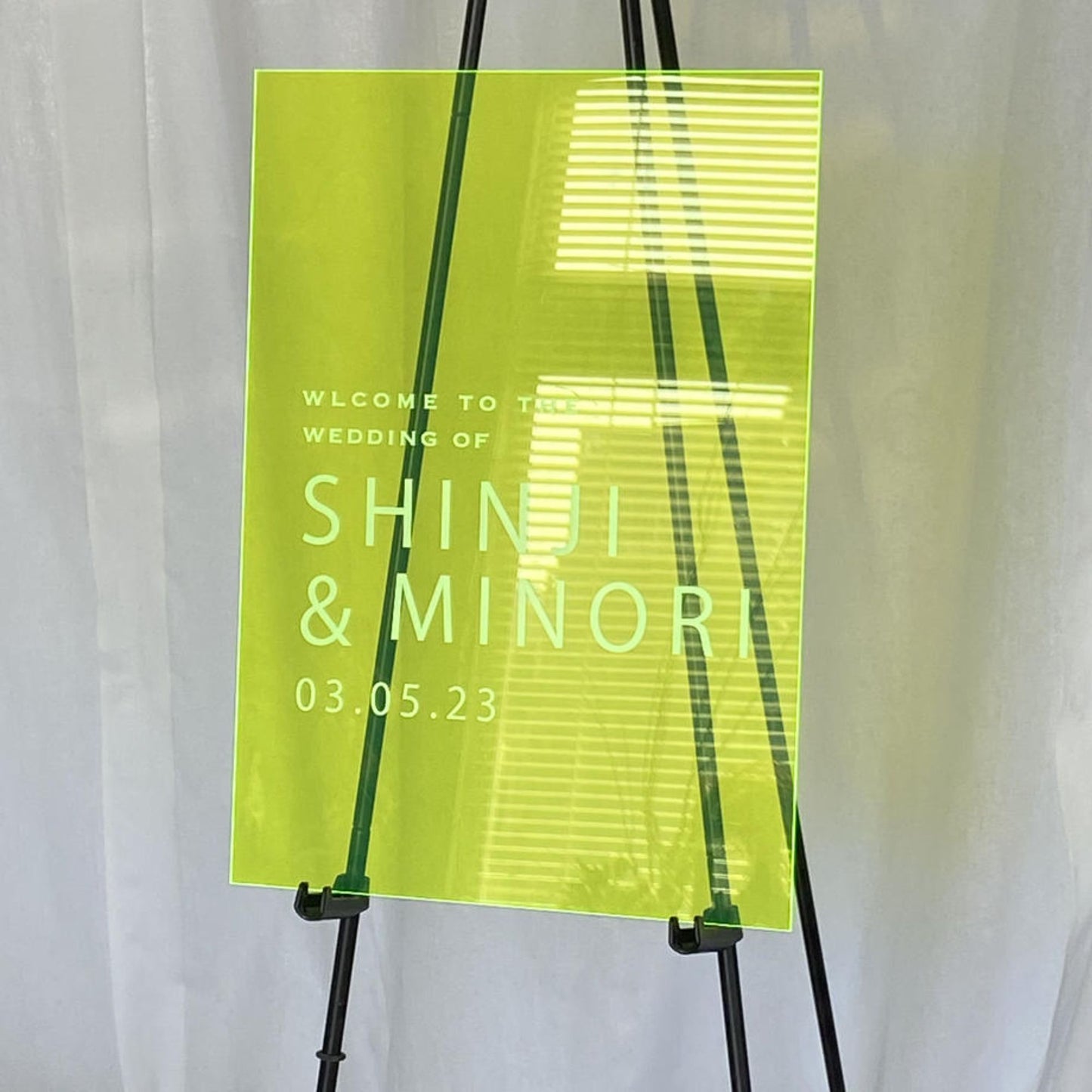 NEON yellow A3 【結婚式 ウェルカムボード オーダーメイド】