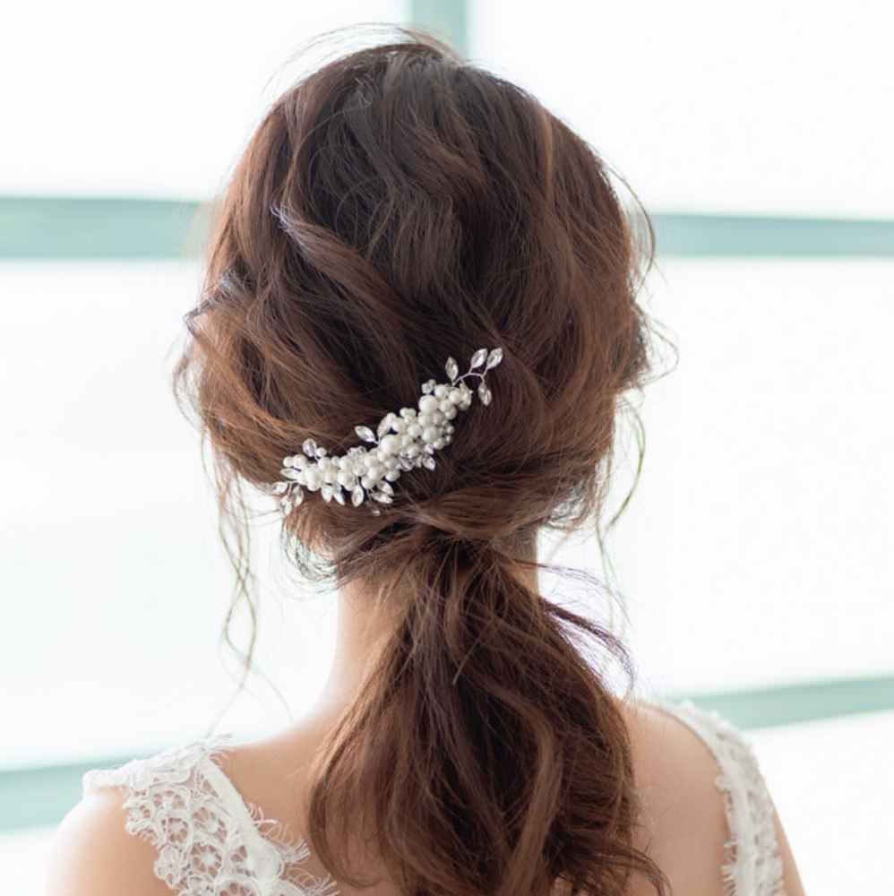ベッドドレスPearl ヘッドドレス】pearl ブライダルヘッドピース 【結婚式 ヘア