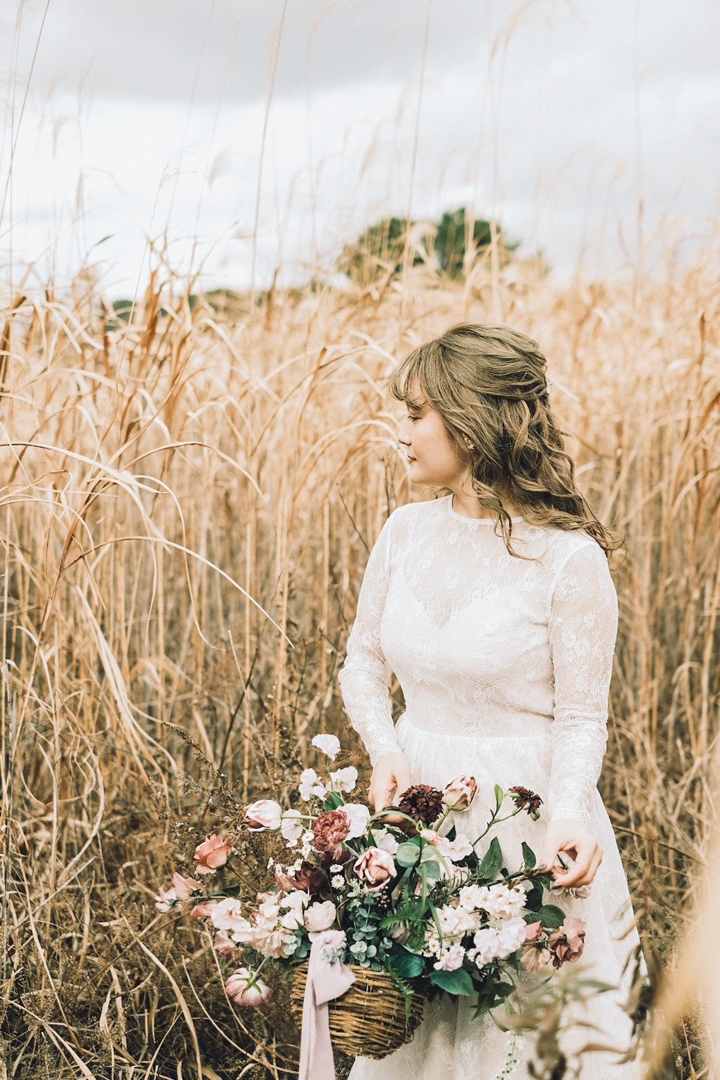 ウェディングドレス/9102428/ ロングスリーブAラインドレス【ウェディングドレス】