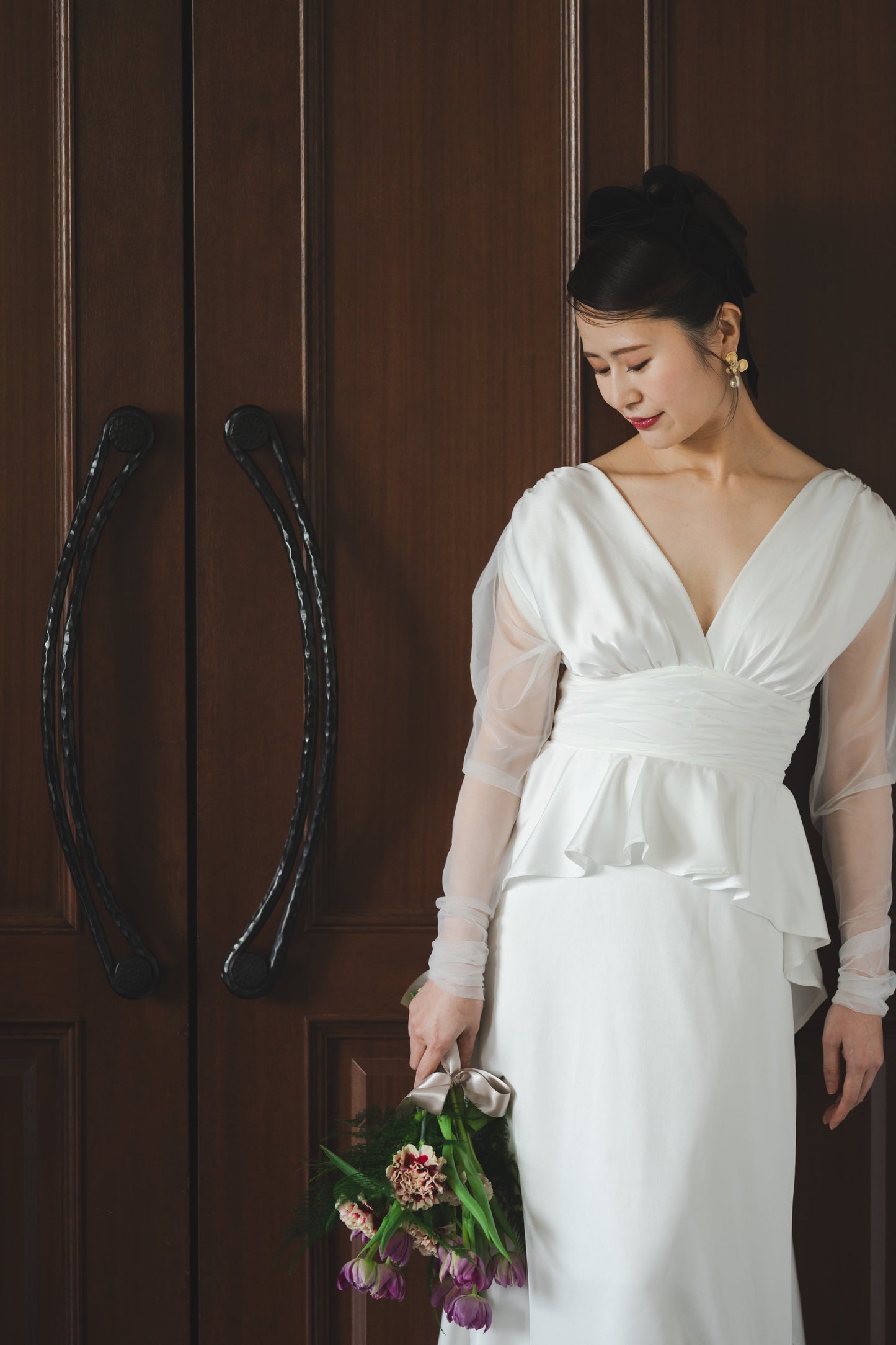 ウェディングドレス/9102441/ ロングスリーブセミAライン【ウェディングドレス】