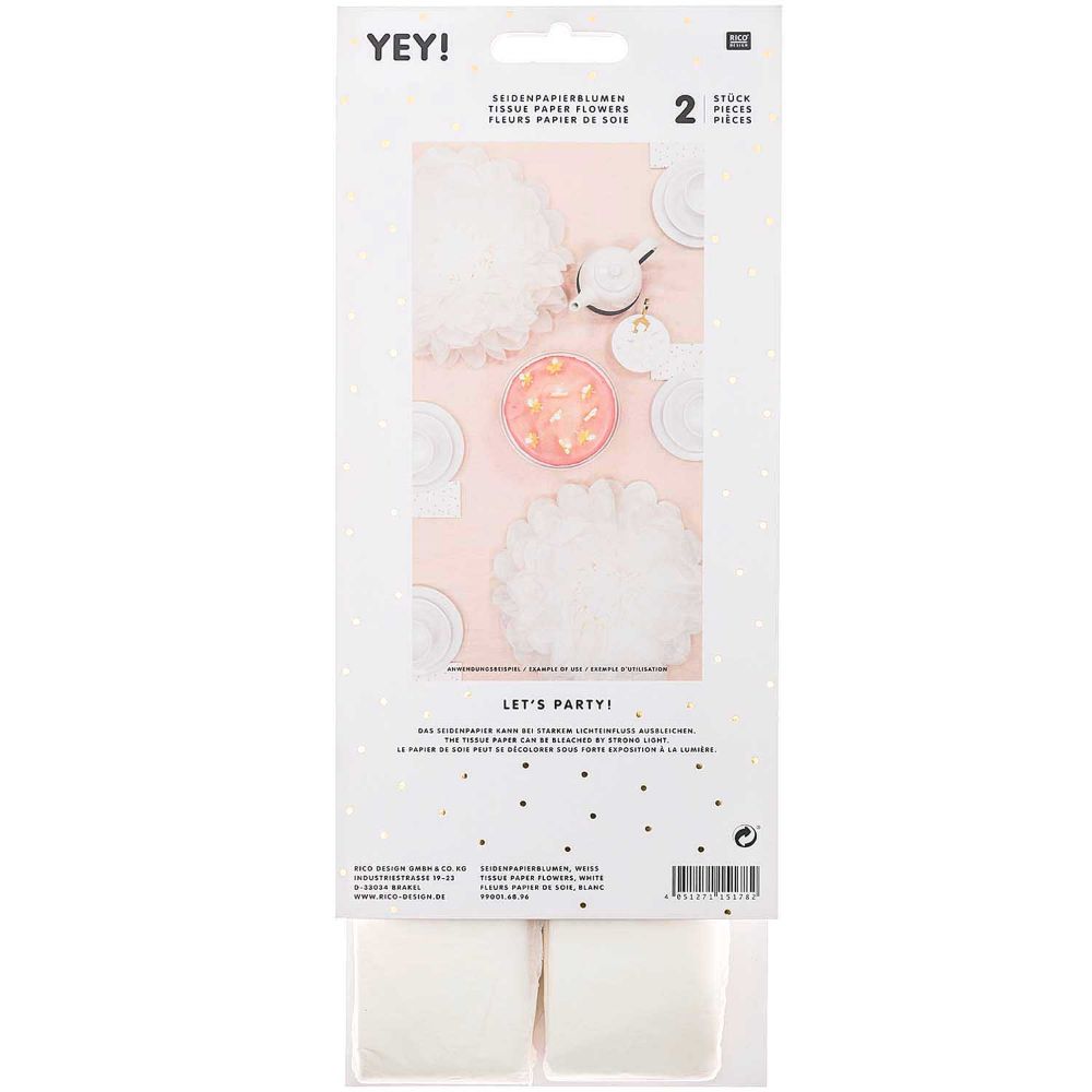 TISSUE PAPER FLOWERS, WHITE 【結婚式 その他ウェルカムグッズ】