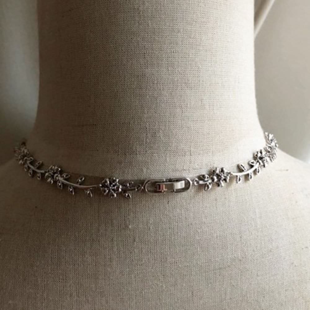 フルールブーケネックレスセット ピアス,イヤリング 【結婚式 アクセサリーセット】