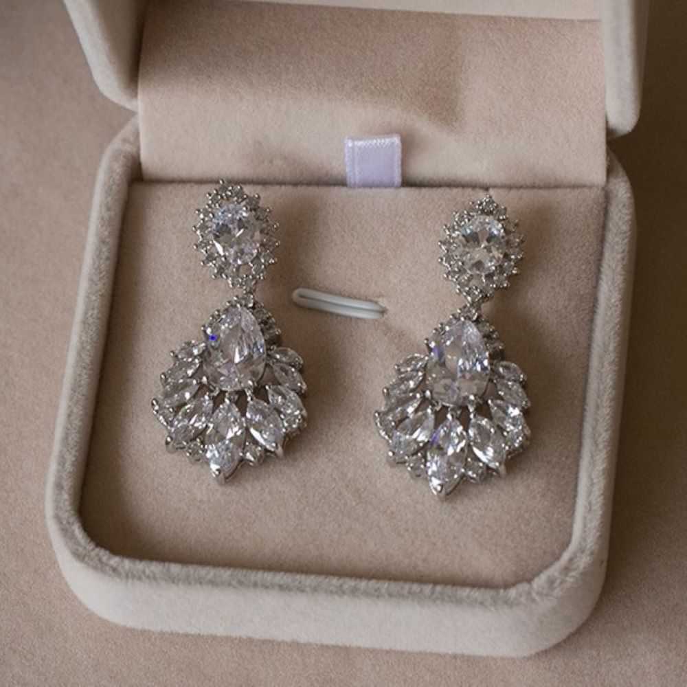 シルバーピアス/イヤリング【ポワール】 【結婚式 ピアス イヤリング】