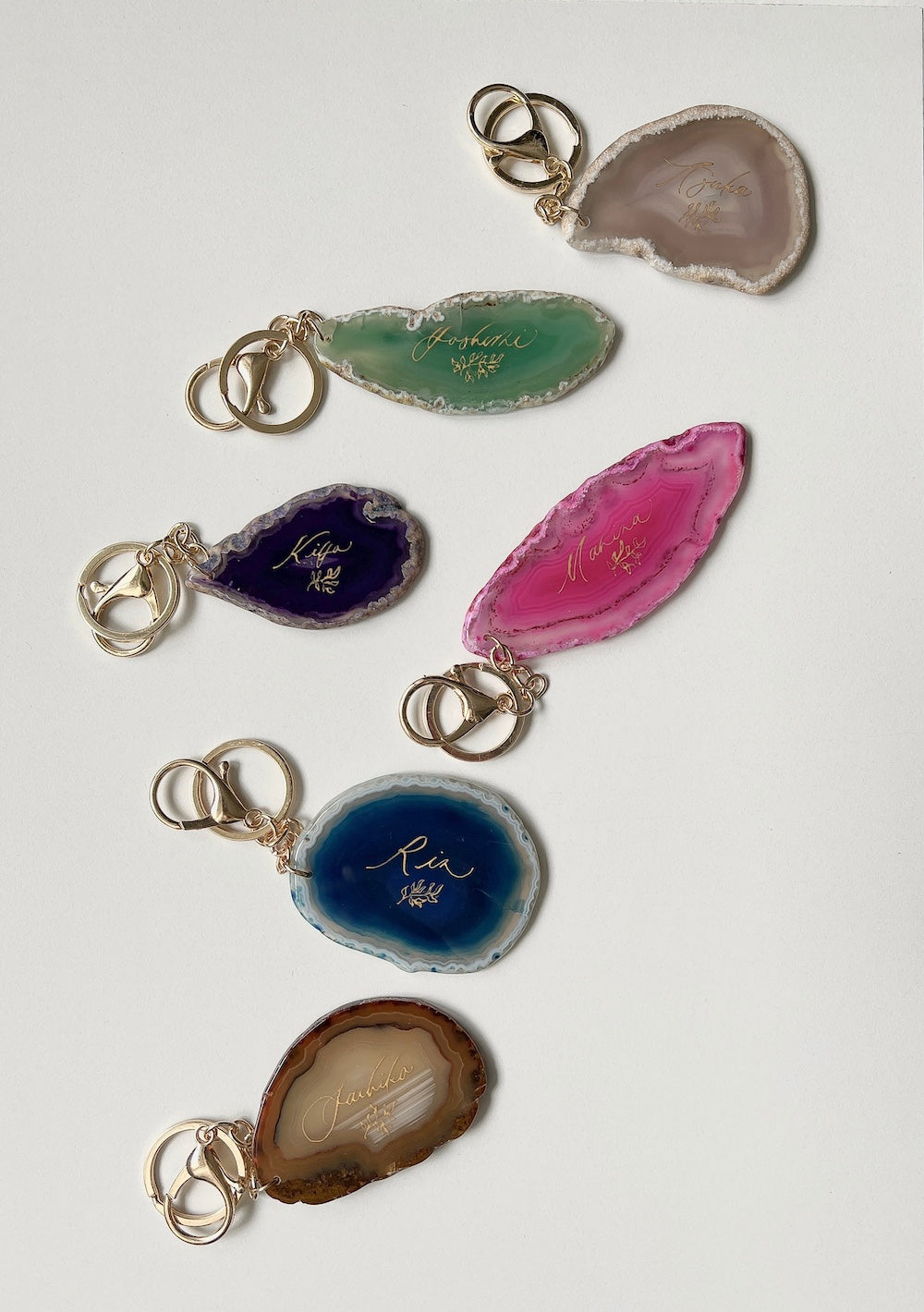 【結婚式 席札】アゲートキーホルダー席札【結婚式 ペーパー 席札】