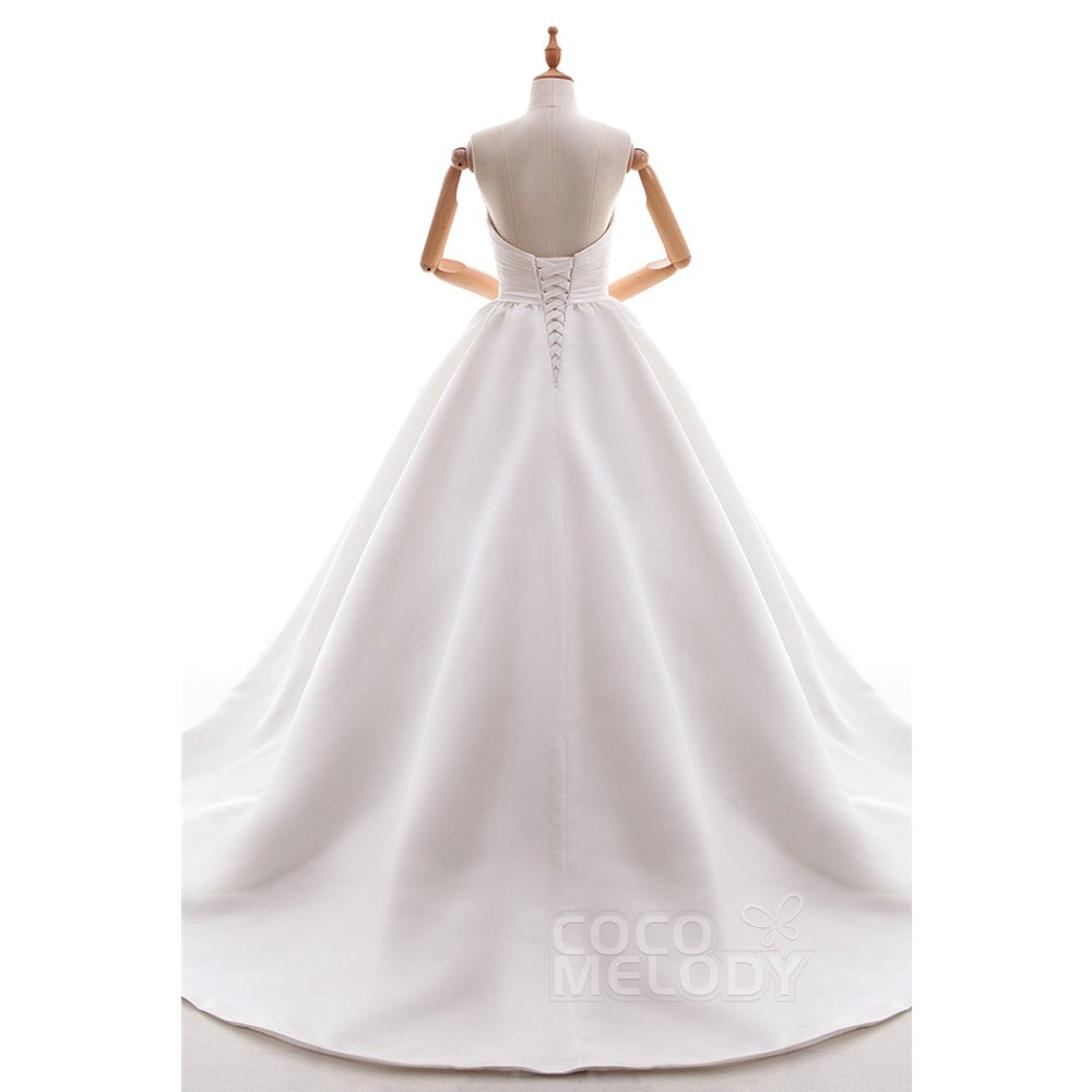 B14TB0040 サテン ハートネック ウェディングドレス 【ウェディングドレス オーダーメイド】