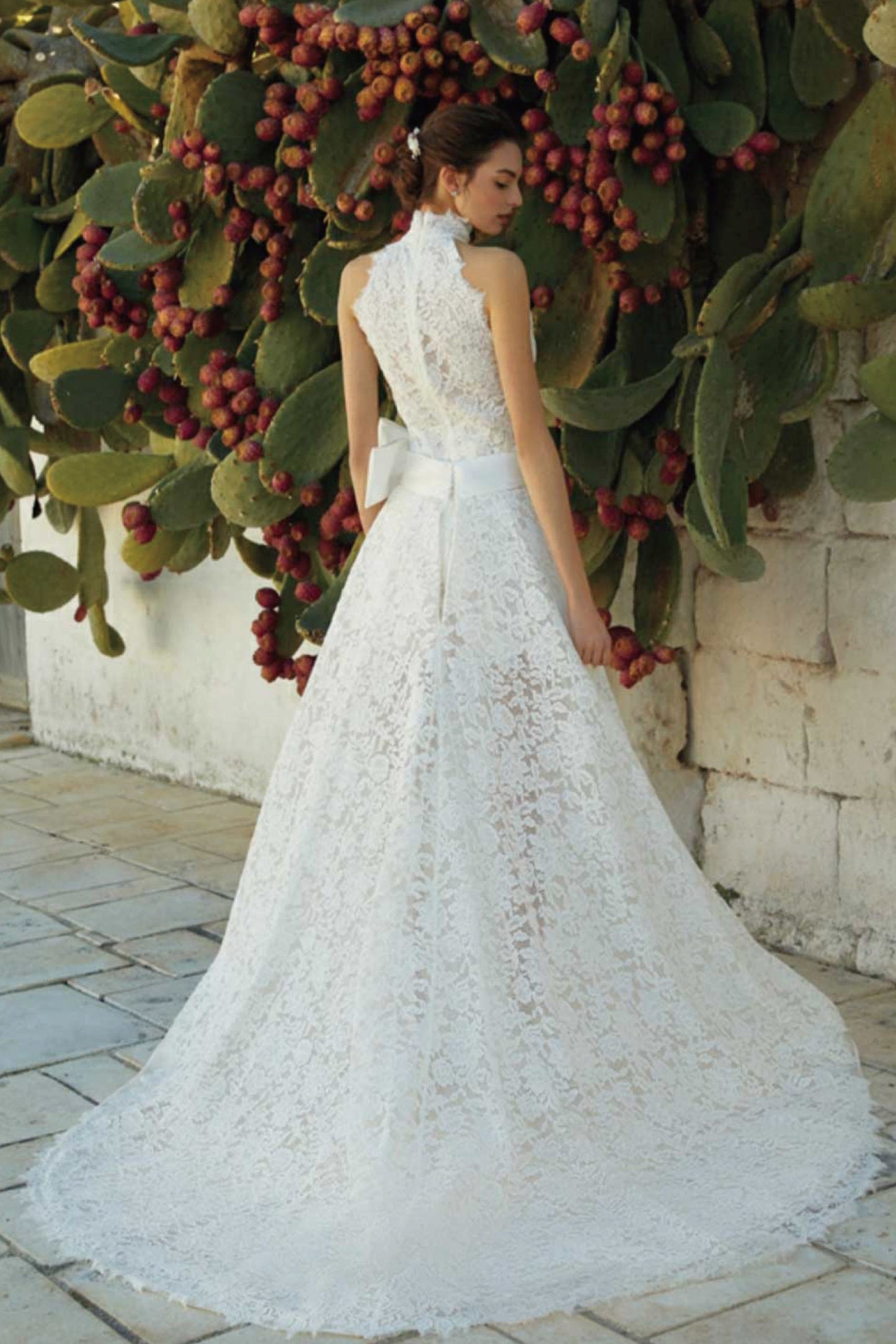 Gema ジェマ【ウエディングドレス レンタル】総レース アメリカンスリーブ Aライン 【結婚式】