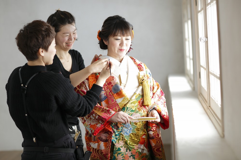 鴛鴦:着付け1点(お引上げ込) 【結婚式 和装 色打掛 レンタル】