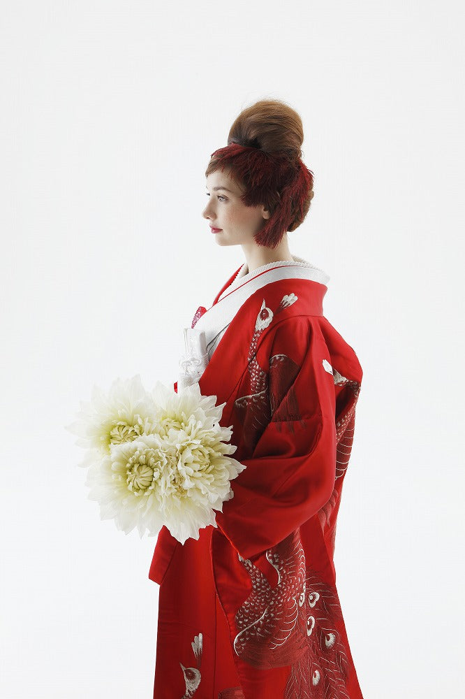 鳳凰:着付け1点(お引上げ込) 【結婚式 和装 色打掛 レンタル】