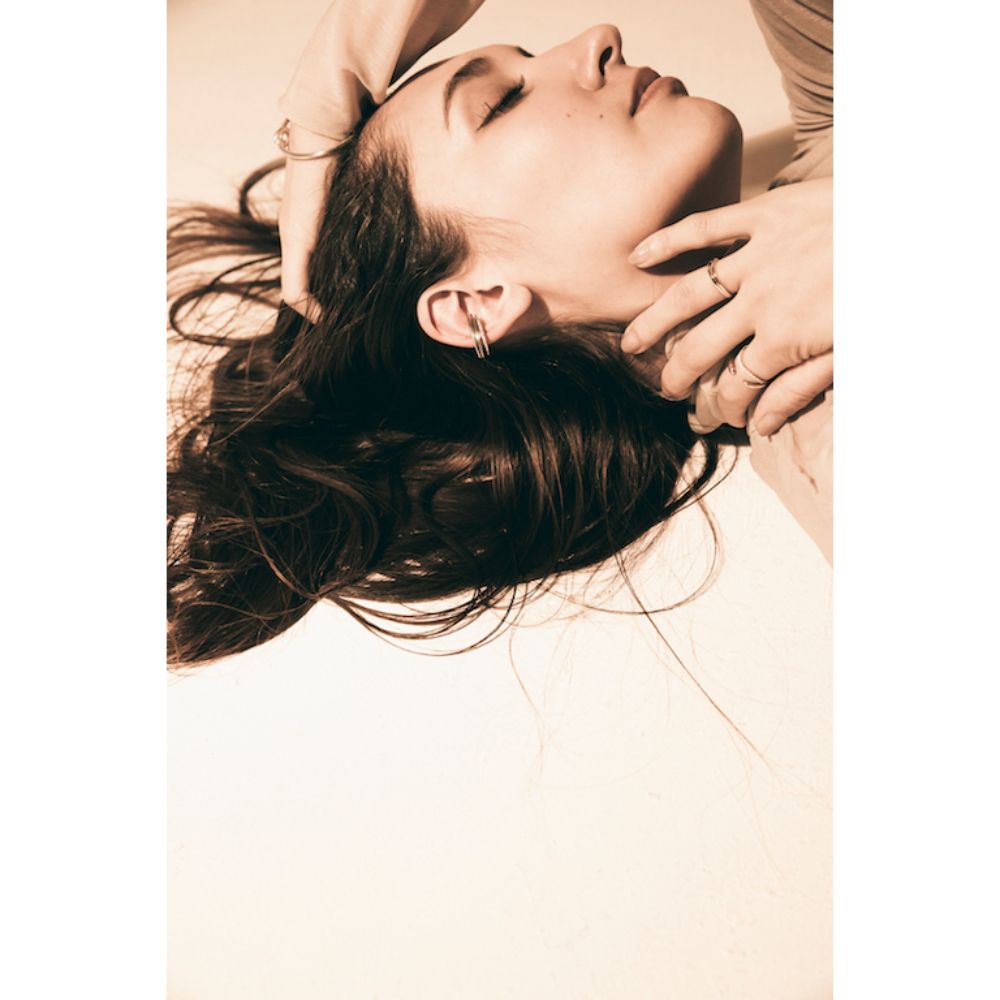 Thin Curve Earcuff Crystal Silver/ブライダルアクセサリー 【結婚式 ピアス イヤリング】