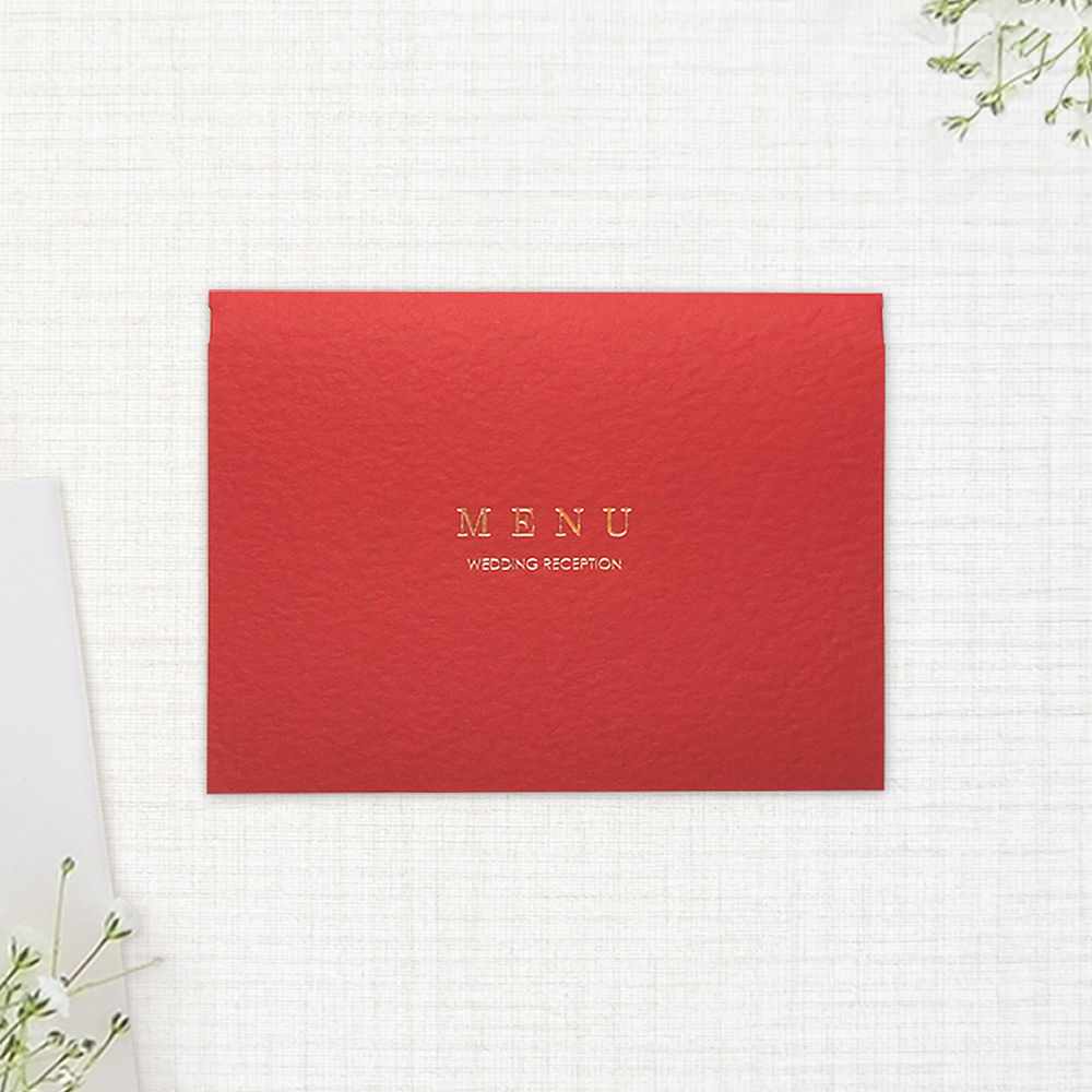 メニュー 「 マリアージュ レッド 」 手作りキット | 結婚式 パーティー【結婚式 ペーパー メニュー表】