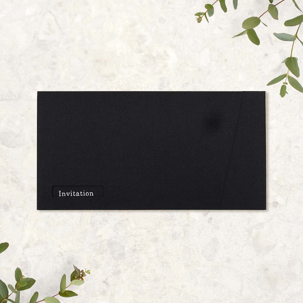 招待状 「 ブリリアント ブラック 」 手作りキット | 結婚式 パーティー【結婚式 ペーパー 招待状】