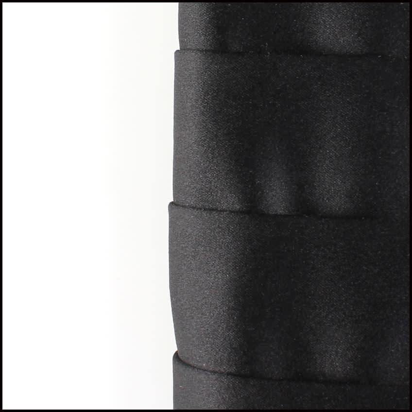 高級素材 拝絹地 を使用 上質な 蝶ネクタイ & カマーバンド セット ブラック 【結婚式 蝶ネクタイ】