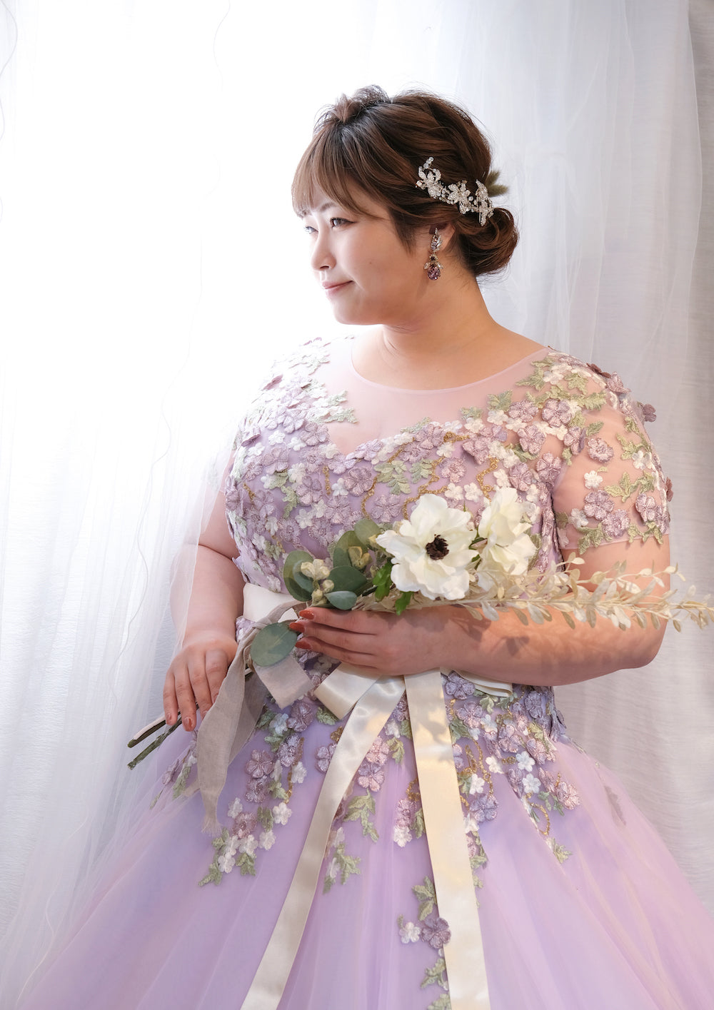 Curvy Purple 【結婚式 カラードレス レンタル】