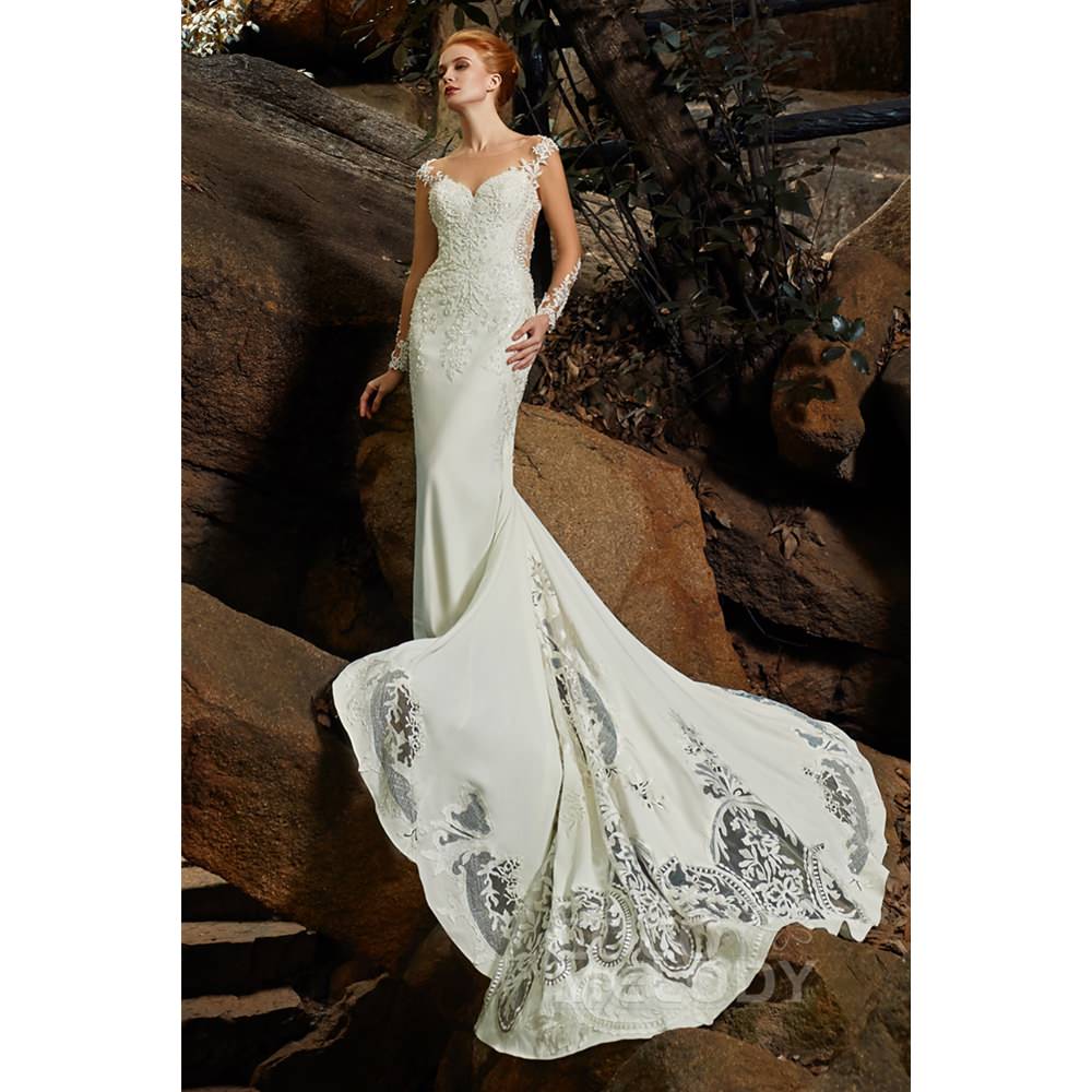 CW2302 YARA マーメイド イリュージョン ウェディングドレス 【ウェディングドレス オーダーメイド】