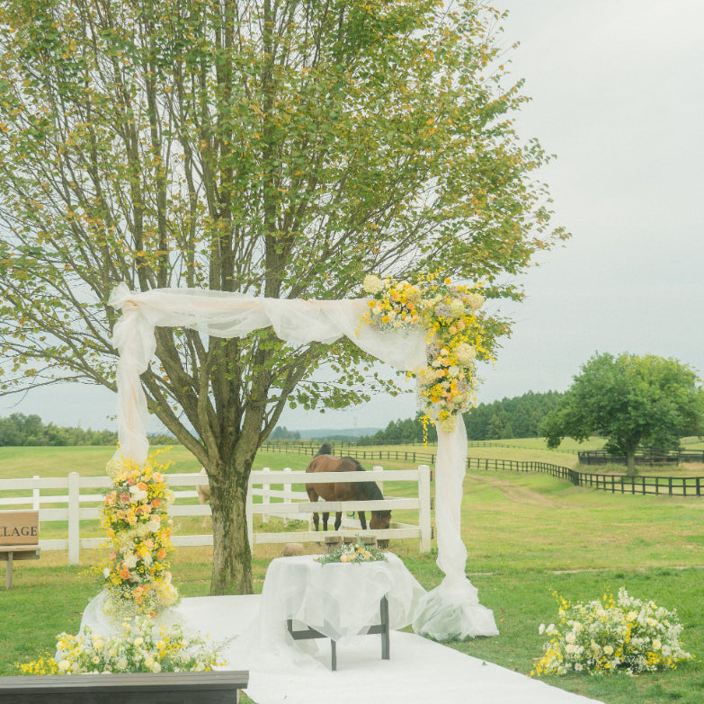 【生花】祭壇メイン装飾(オーダー商品) 【結婚式 フラワー 会場装花 オーダーメイド】