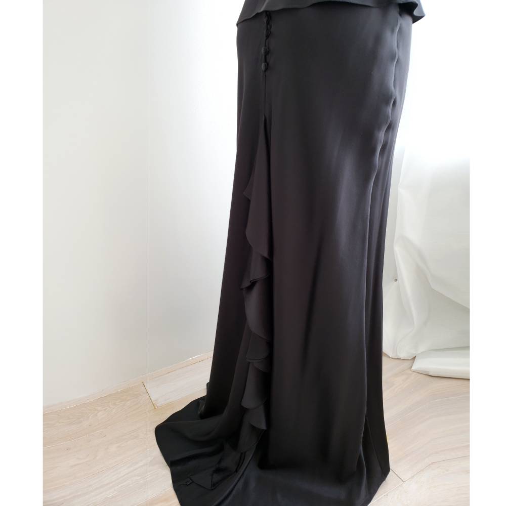 Dorian Hoブラックフォーマルドレス(ファー) 【結婚式 フォーマルドレス レンタル】