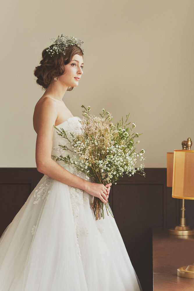 【生花】ナチュラルクラッチブーケ(スワッグ) 【結婚式 フラワー 生花 ブーケ ブートニア】