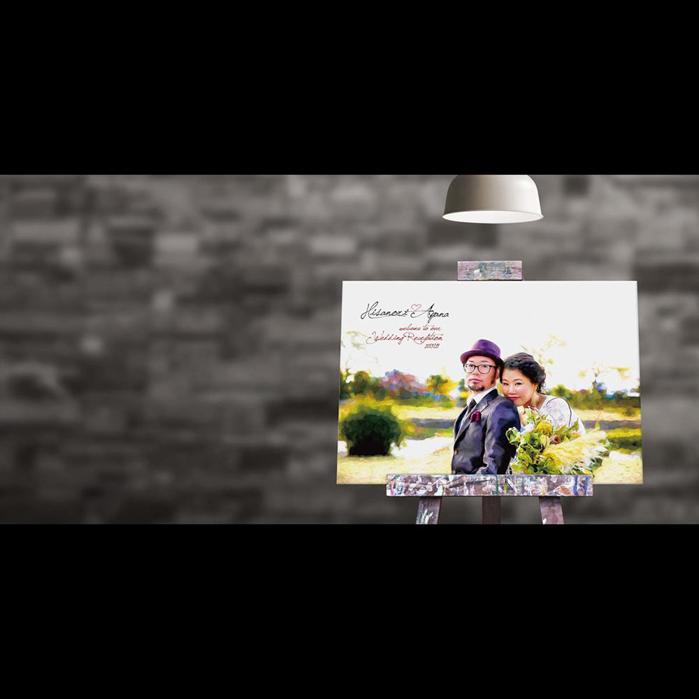 デジタル絵画(カジュアル)F4 【結婚式 ウェルカムボード オーダーメイド】