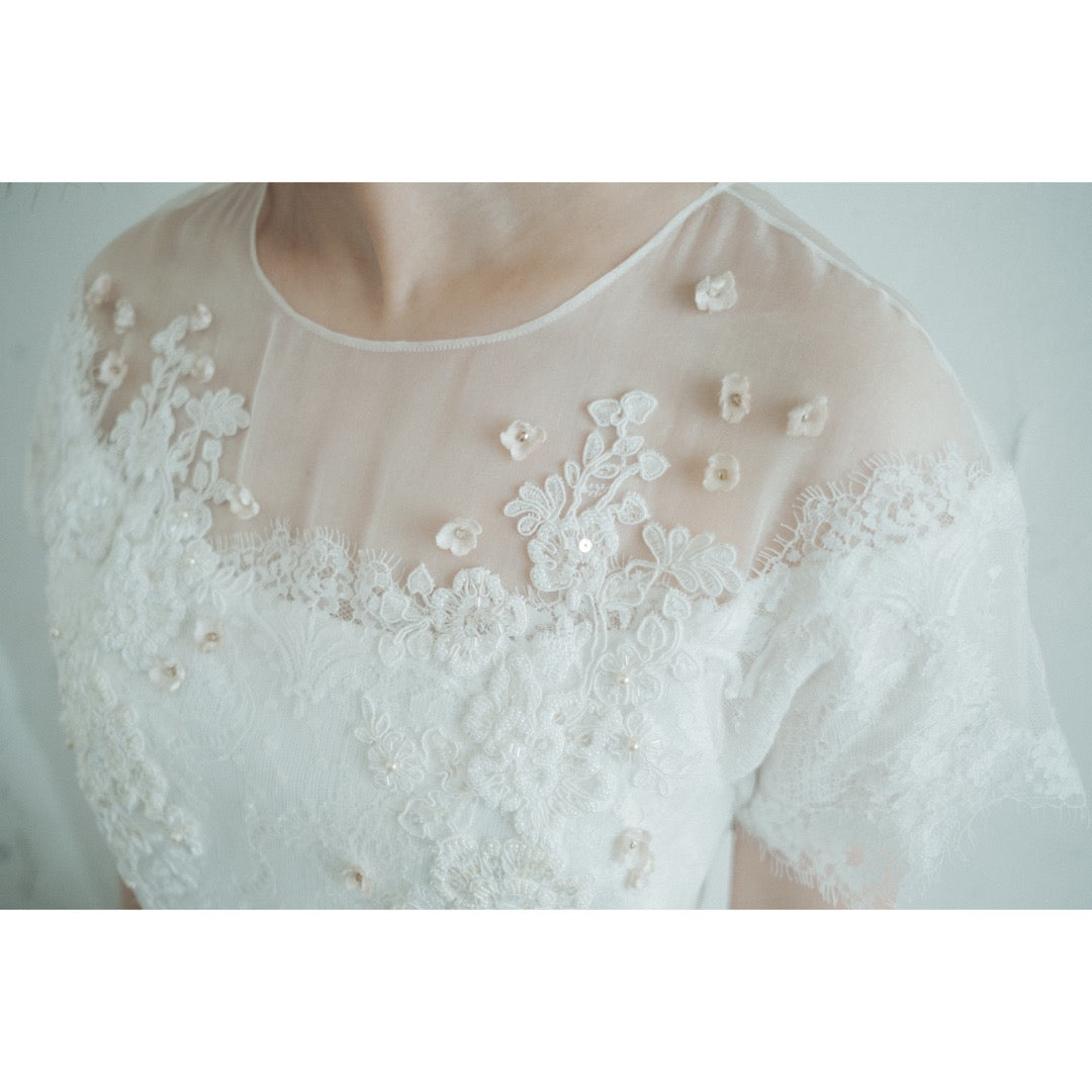 花とひかりのドレス【結婚式 カラードレス レンタル】