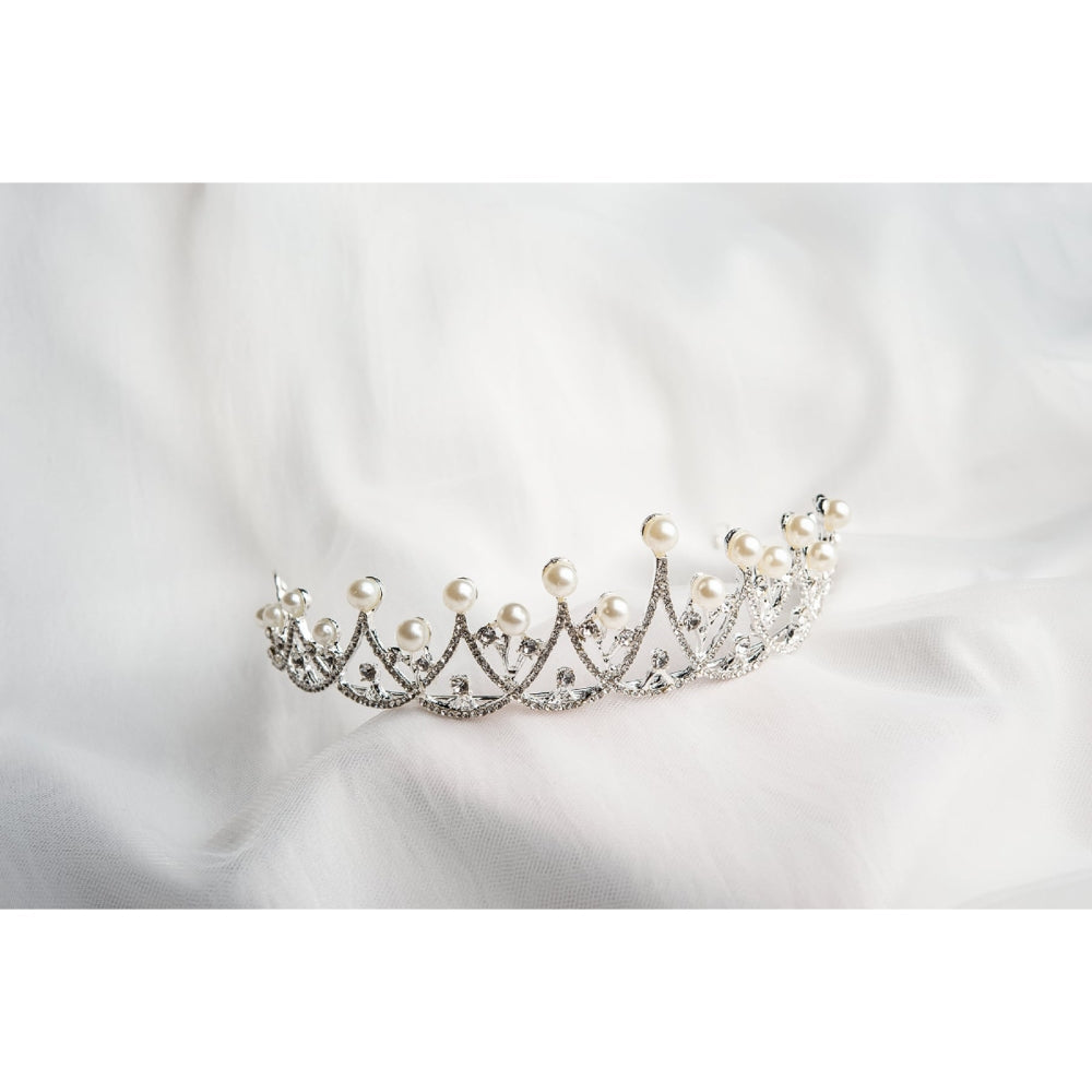 【ティアラ】pearl elegantティアラ 【結婚式 ヘアアクセサリー】