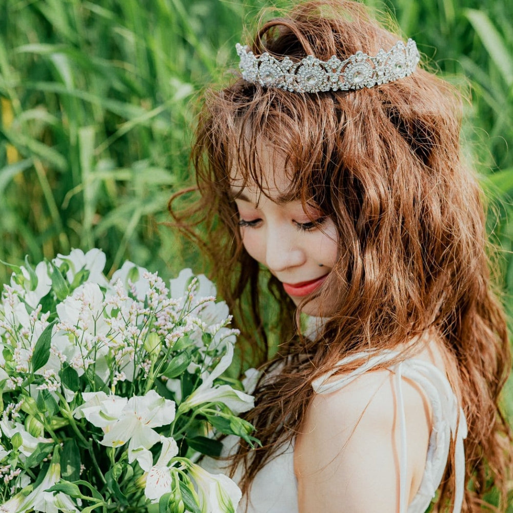 ティアラ】Natural クラウン Tiara 【結婚式 ヘアアクセサリー